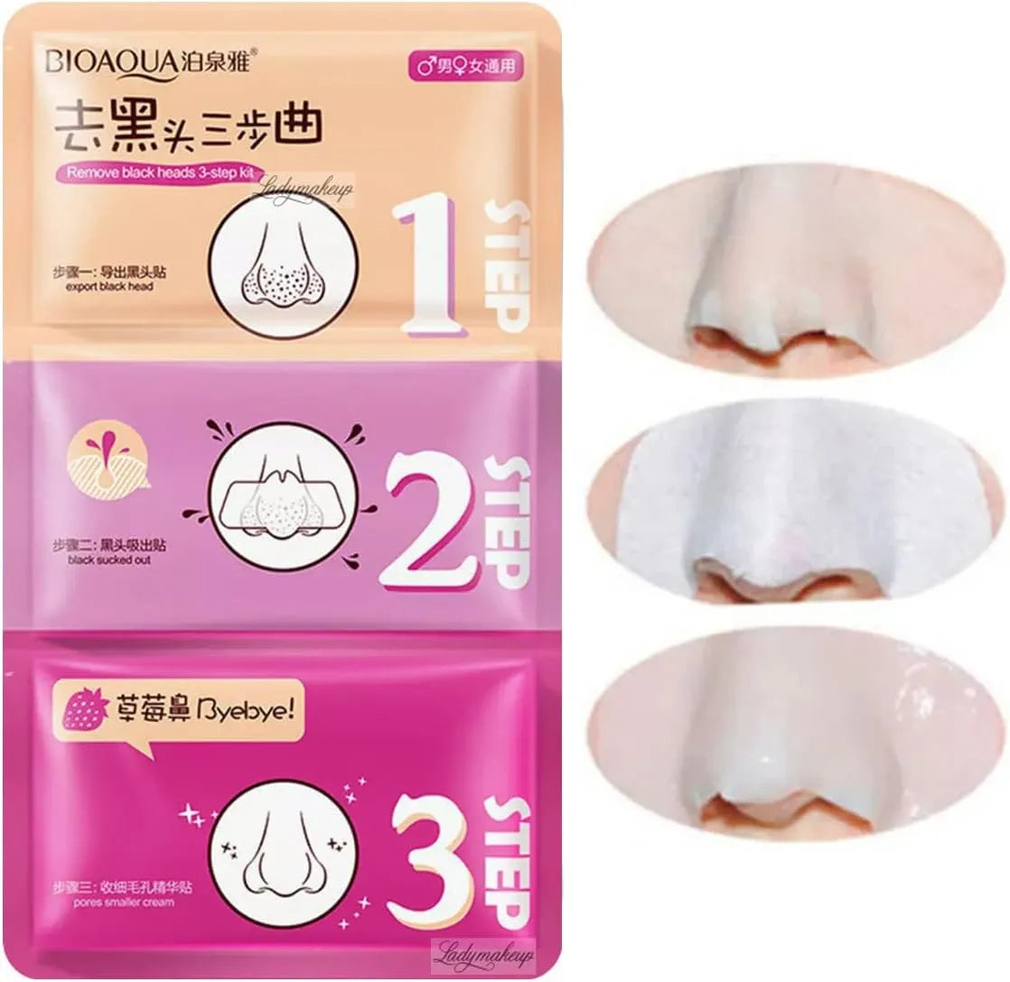 Bioaqua 3 Steps Pig Nose Blackhead Acne Remover Mask