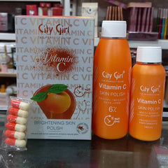 City girl Vitamin C skin polish with free capsules