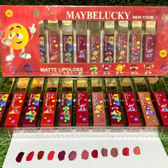 Maybelucky Matte Lipgloss Set (12 Pcs)
