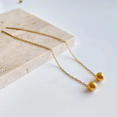 Stainless Steel Ball Chain Earrings