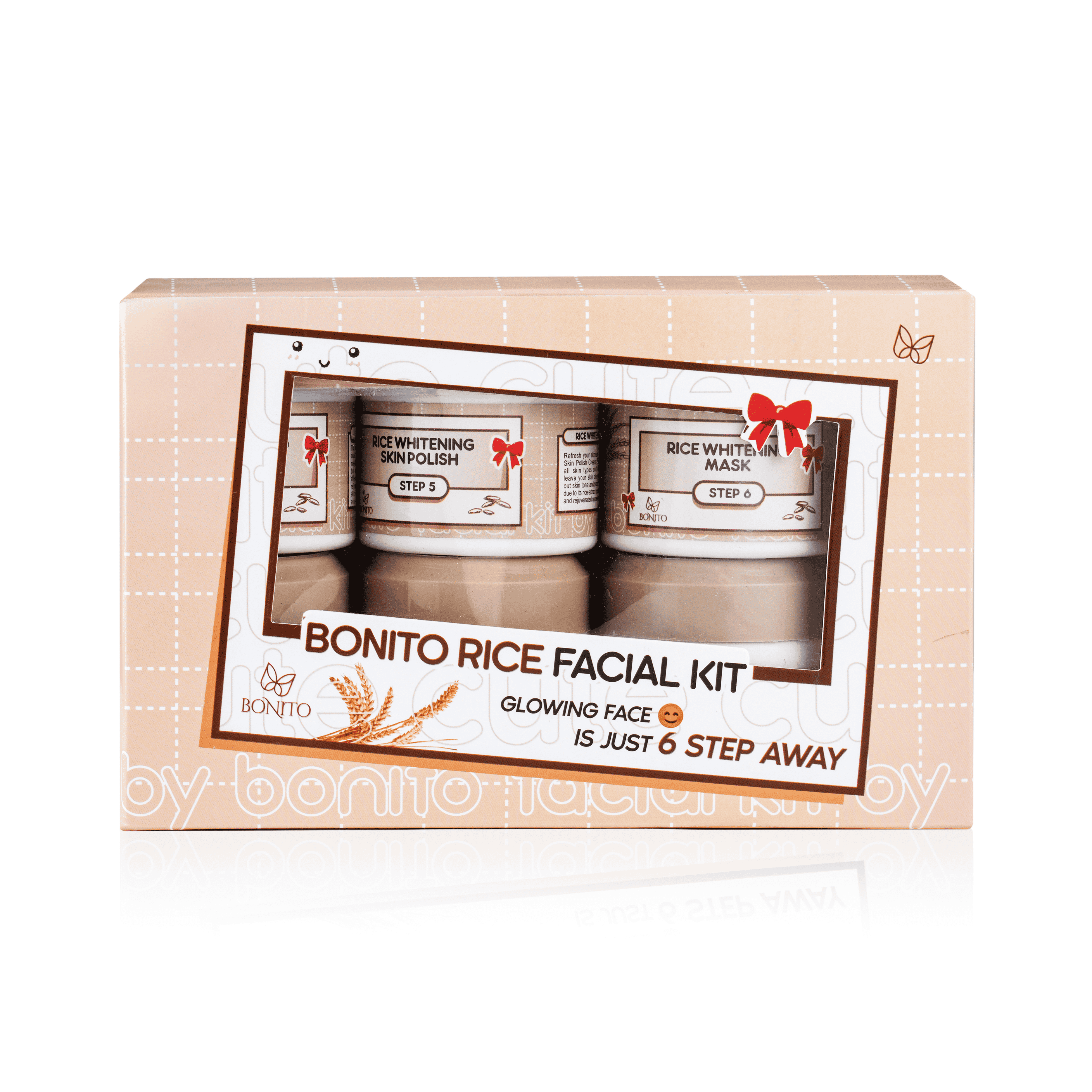 Bonito Rice Facial Kit, a 6-step skincare set
