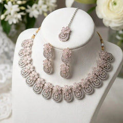 Floral Cubic Zirconia Jewelry Set