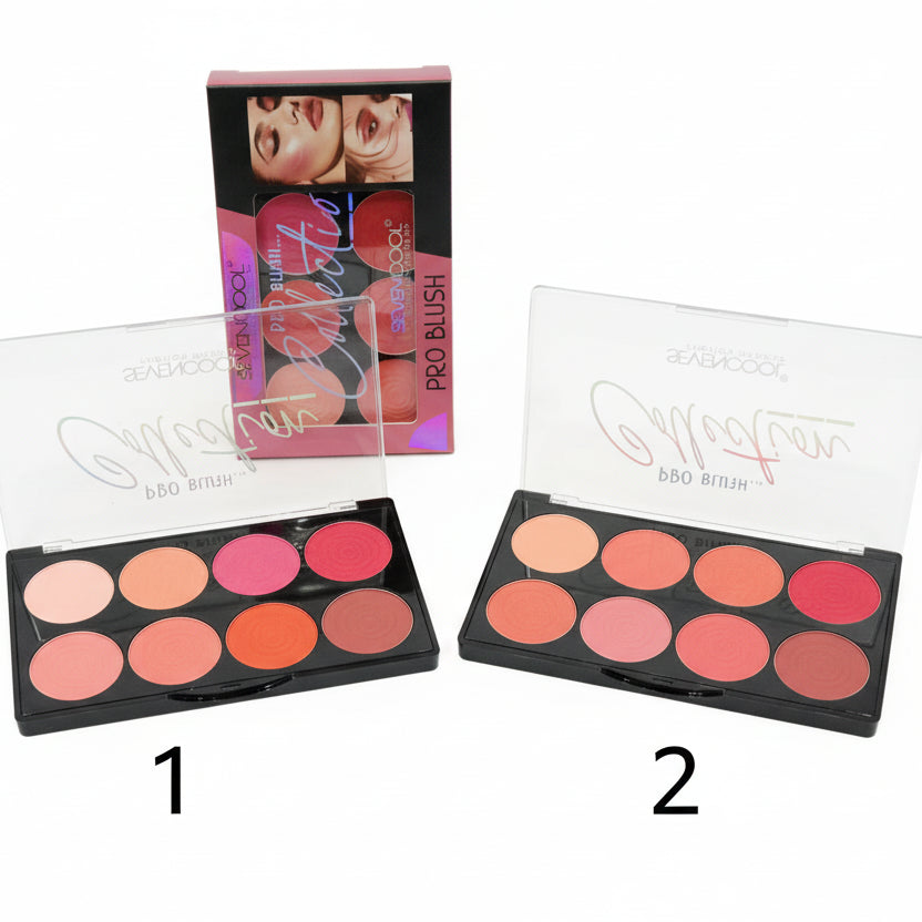 Seven Color Pro Blush Palette - 8 Colors