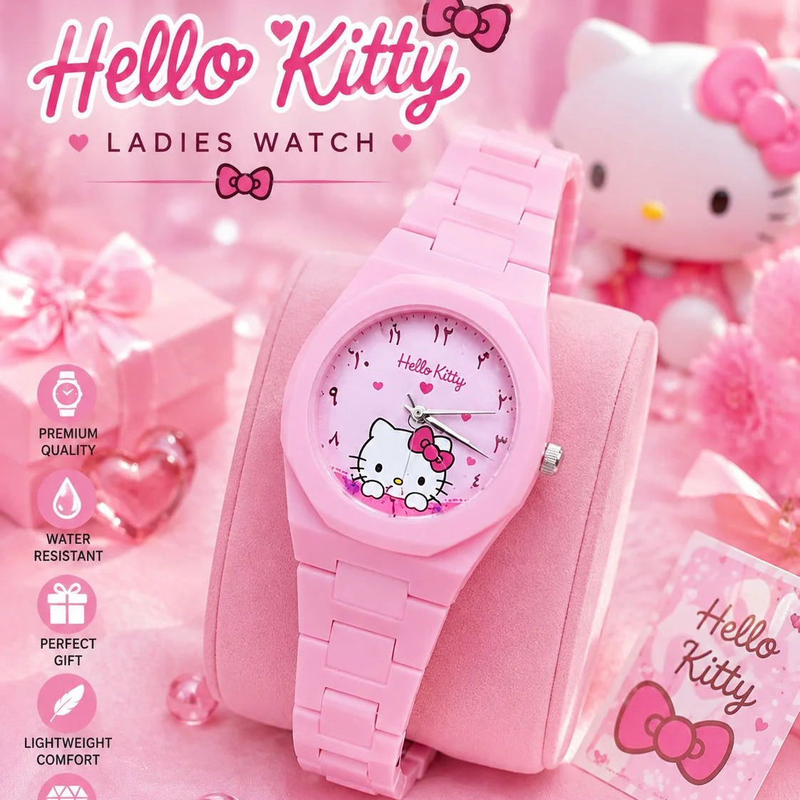 Timees Sanrio Character Pink Silicone Watch