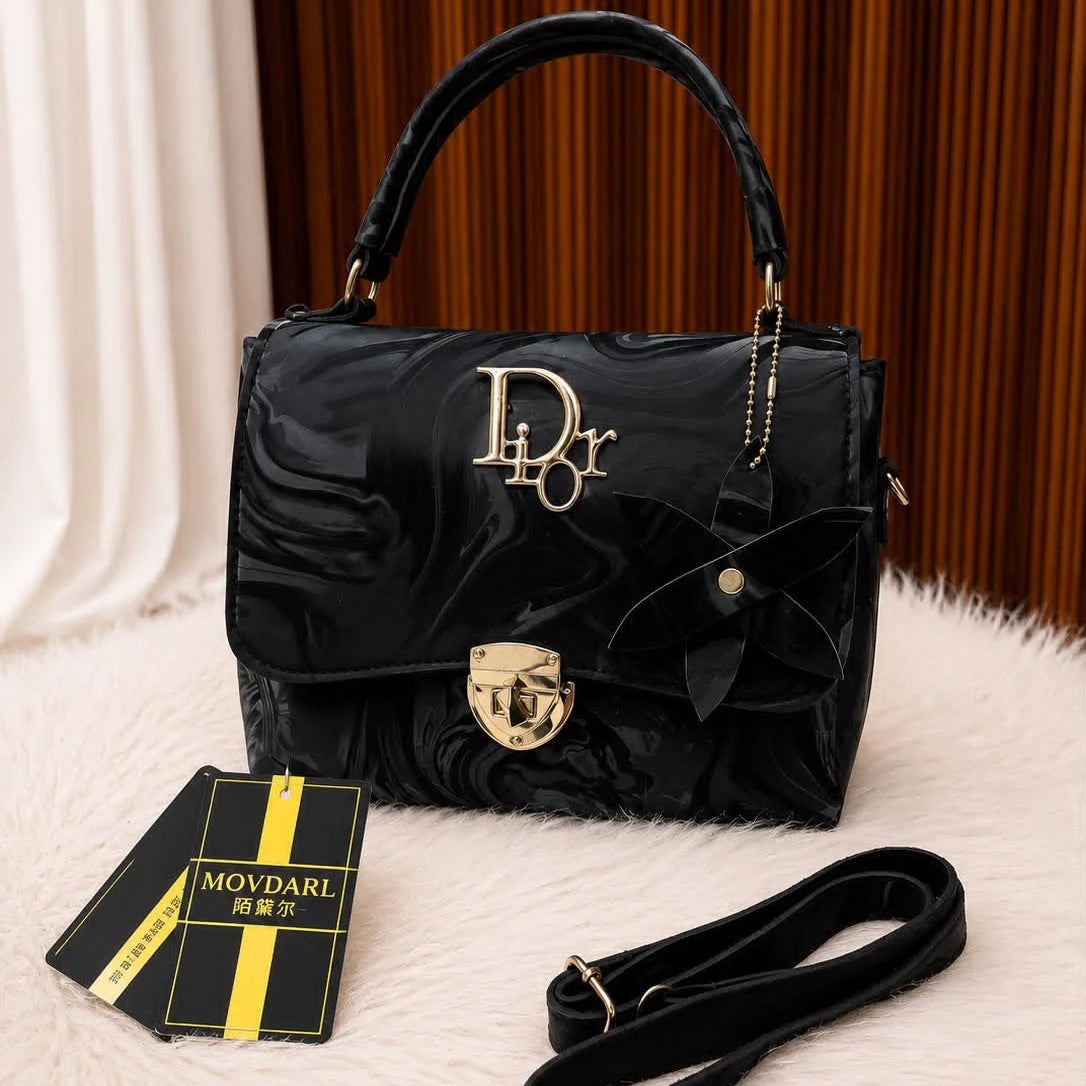 MOVDARL Marble Pattern Top Handle Crossbody Handbag