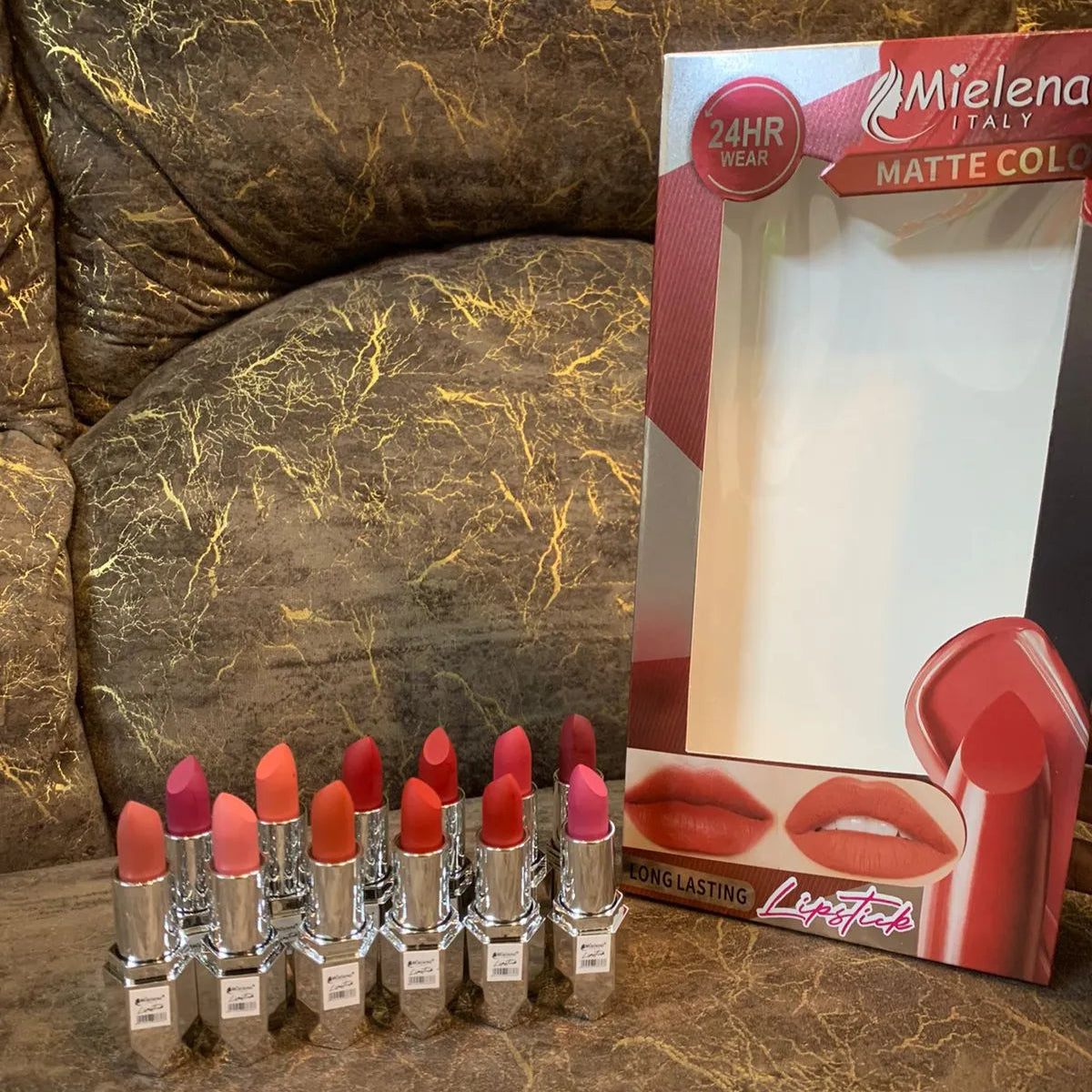 Mielena 24HR Wear Matte Lipstick  - 12 Pcs Set