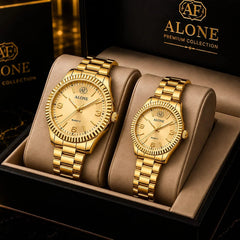 Alone Premium Collection Stainless Steel Couple Watch Set