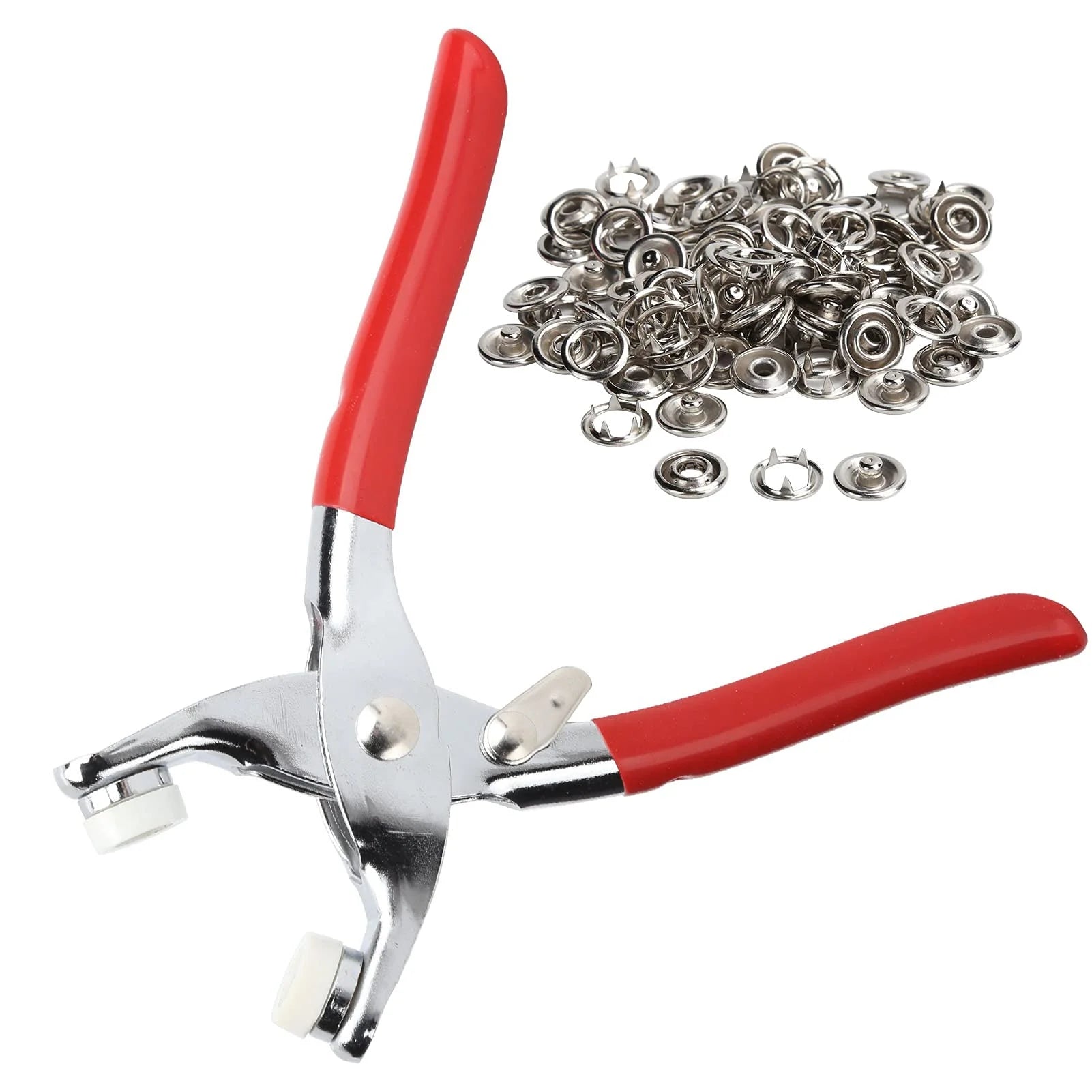 Tich button metal with lock snap buttons press plier