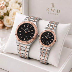 R•W•D Quartz Ladies and Gents Couple Watch Set - WITH NORMAL BOX