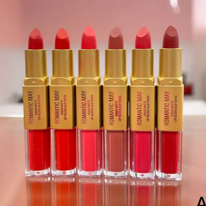 Romantic May Professional 2-in-1 Lipstick with Gloss & Liquid Matte