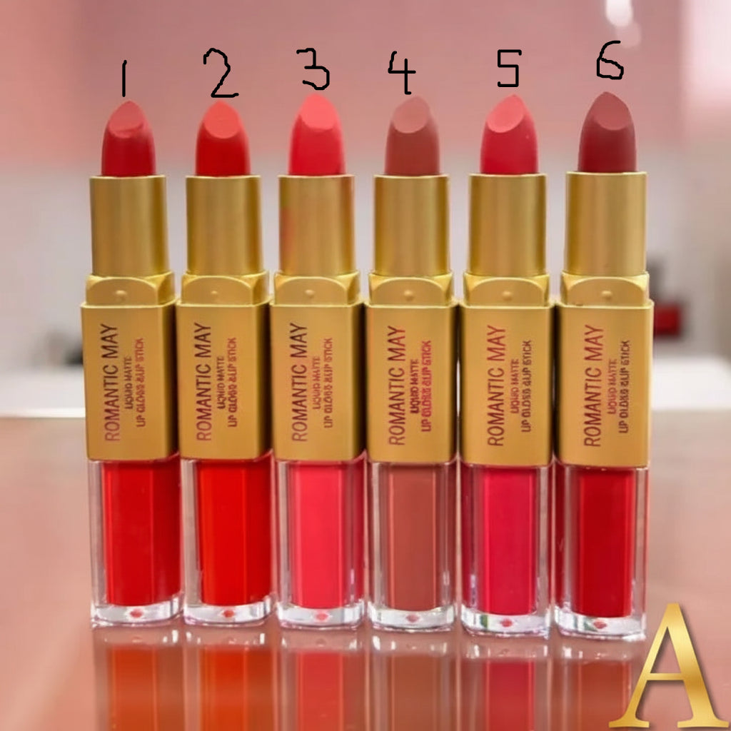 Romantic May Professional 2-in-1 Lipstick with Gloss & Liquid Matte
