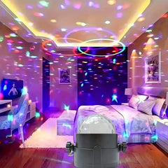 RGB disco ball light 7 modes color charging LED USB power with speaker