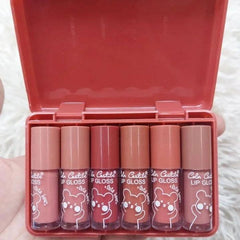 Cute Bear Lip Gloss ( Set of 6)