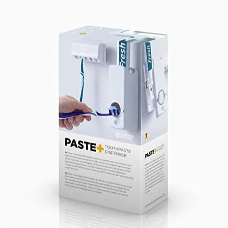 Toothpaste Dispenser + Five Toothbrush Holder Wall Mount Stand Bathtub Gear