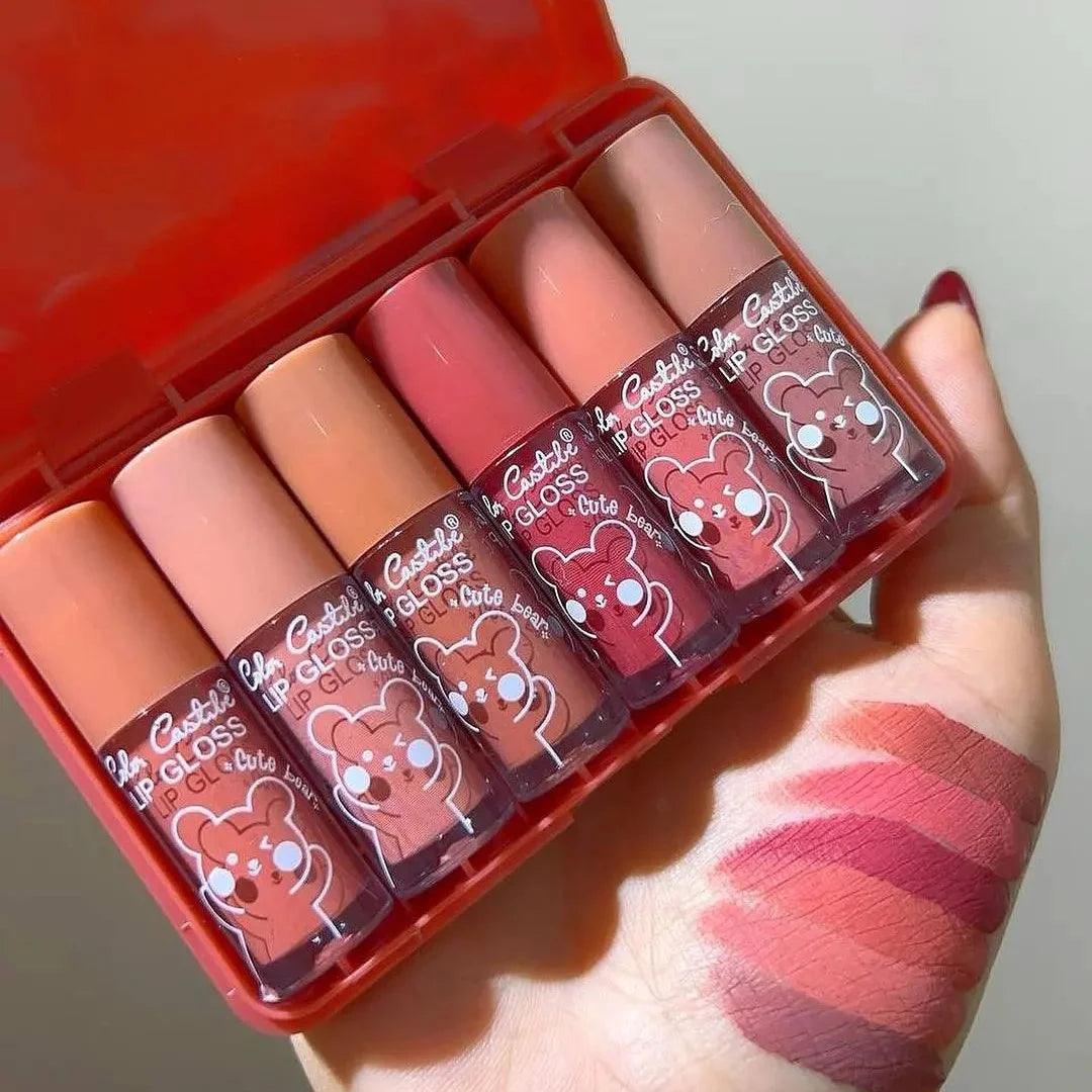Cute Bear Lip Gloss ( Set of 6)