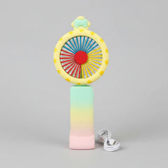 Rainbow Color rechargeable  Fan