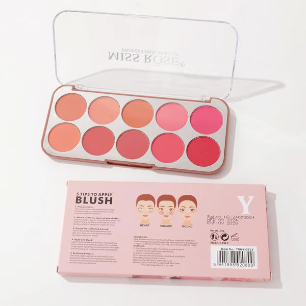 Miss Rose Blushers Palette - 10-Color