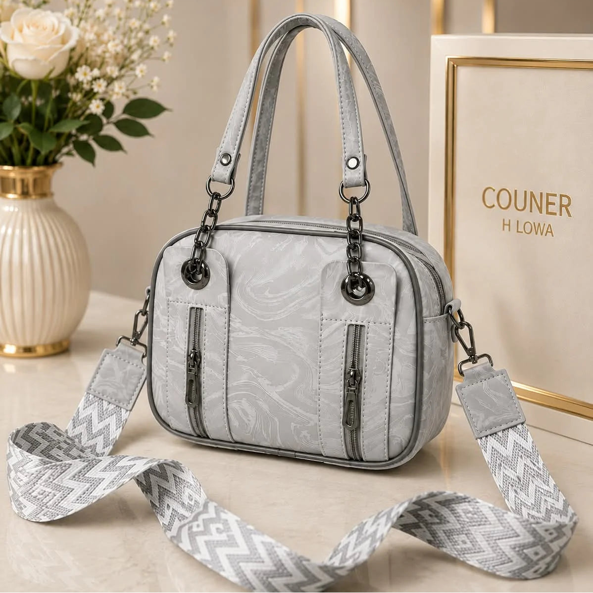 COUNER H LOWA Textured Shoulder Bag