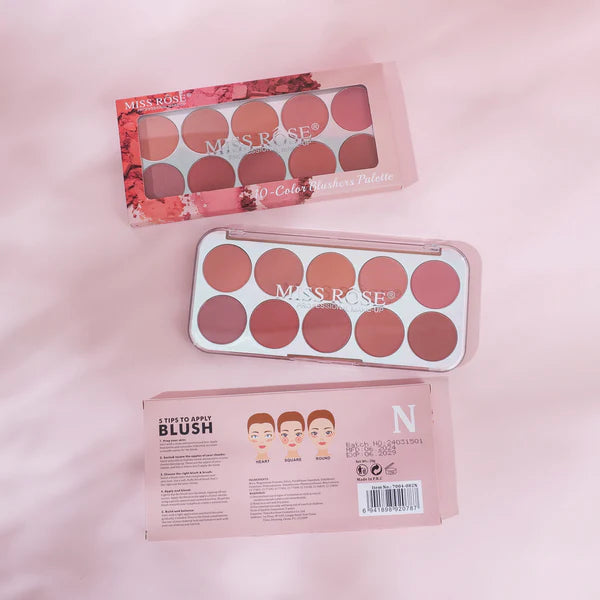 Miss Rose Blushers Palette - 10-Color