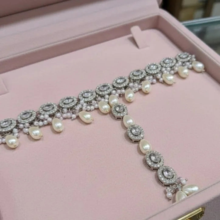 Royal Silver Pearl Matha Patti