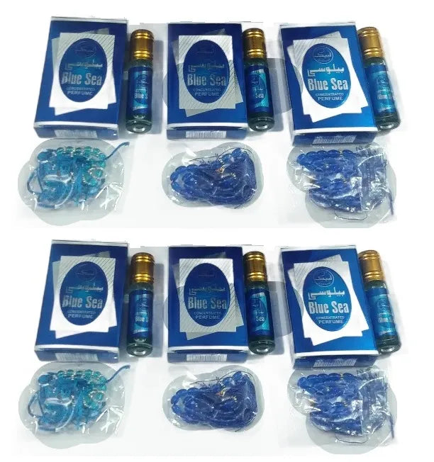 Original labbaik Blue Sea attar With Tasbeeh - 6ml