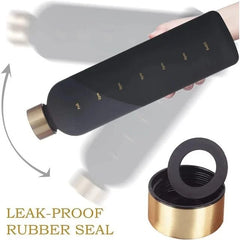 The Aura Frosted Motivational Water Bottle – Elegant Time-Marked Hydration Tracker