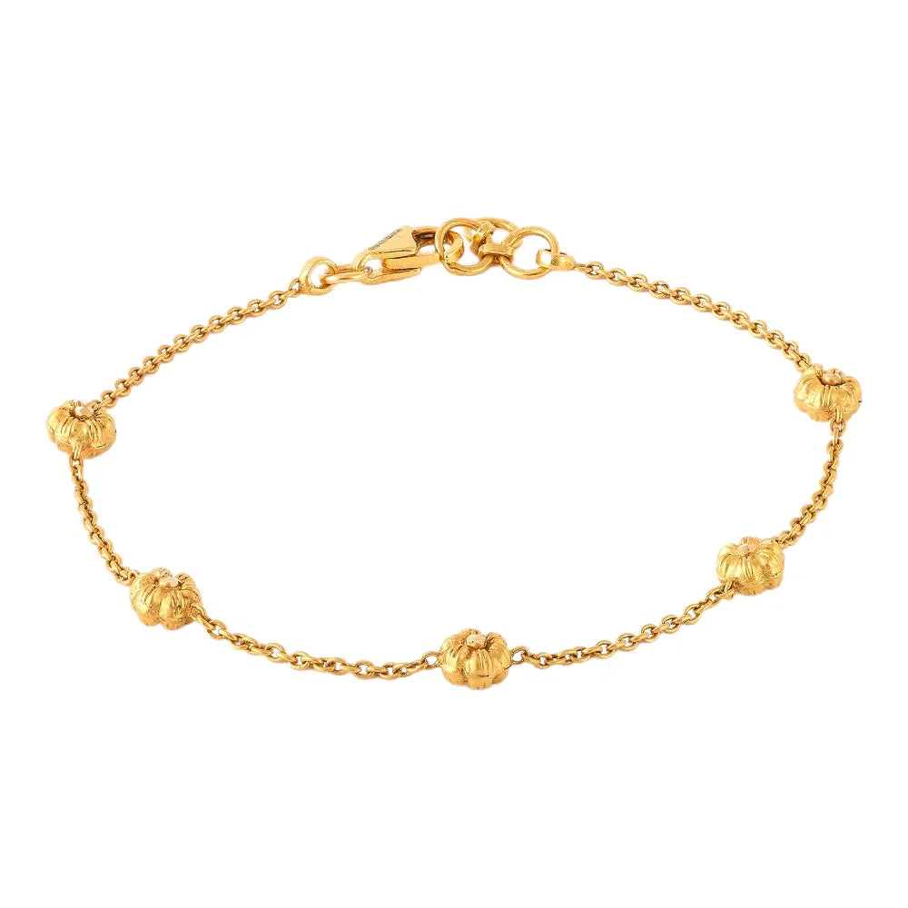 Delicate Gold Beaded Anklet