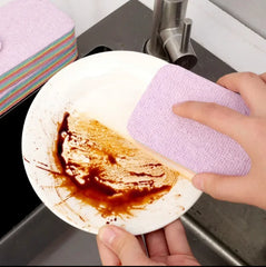 Rainbow Color Double Side Dishwashing Sponge - Each