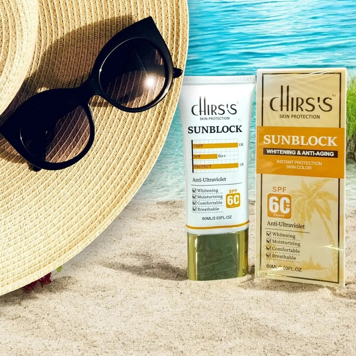 Chirs’s Whitening & Anti-aging Sunblock SPF60+- 60ml