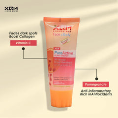 XQM Exfoliating Face and Body Scrub Gel Pomegranate and Vitamin C – 100g