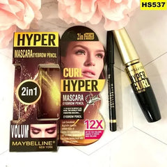 2 in 1 Maybelline Hyper Curl Mascara and Eyebrow Pencil