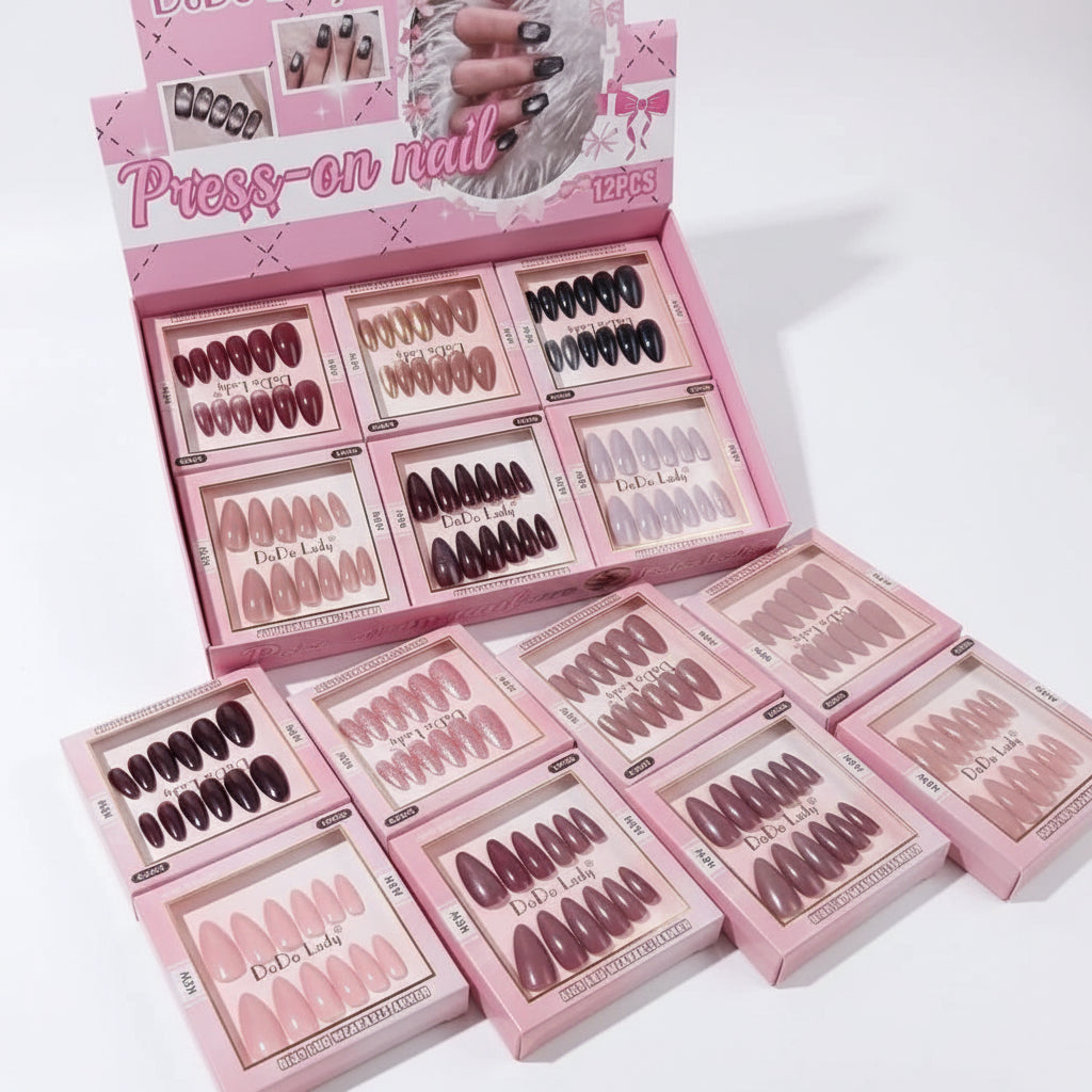 DoDo Lady Cat's Eye Press On Gel Nails - 12 Pcs