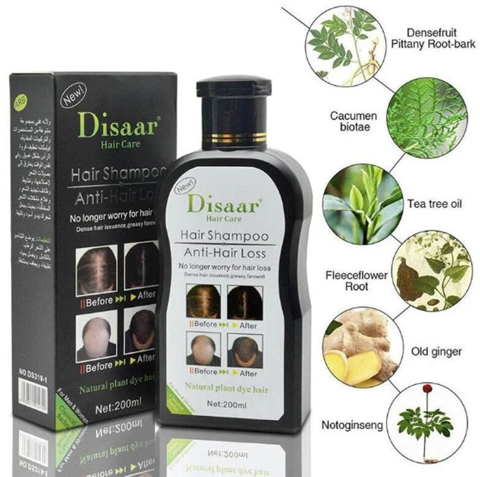 DISAAR 2 In 1 Hair Growth Essential Oil & Anti-Hair Loss Shampoo Growth