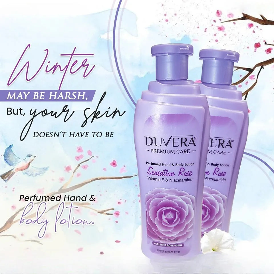 Duvera Sensation Rose Perfumed Hand & Body Lotion 250ml