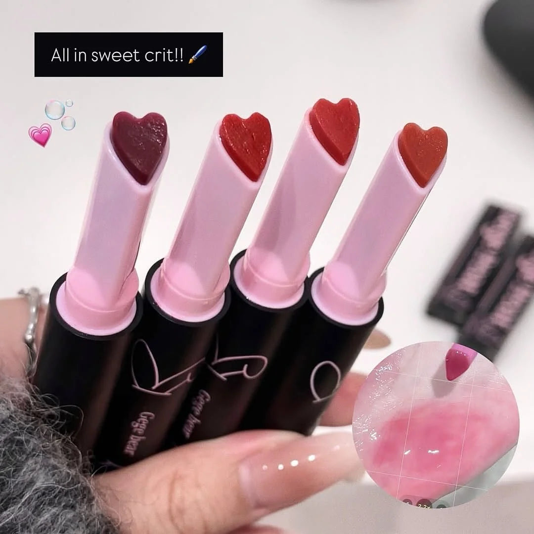 Gege Bear Heart Shape Magic Pen Moisturizing Solid Lip Gloss