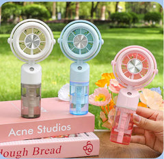 Portable Misting Handheld Mini Cooling Fan With Water Spray 3 Speeds Desktop Fan