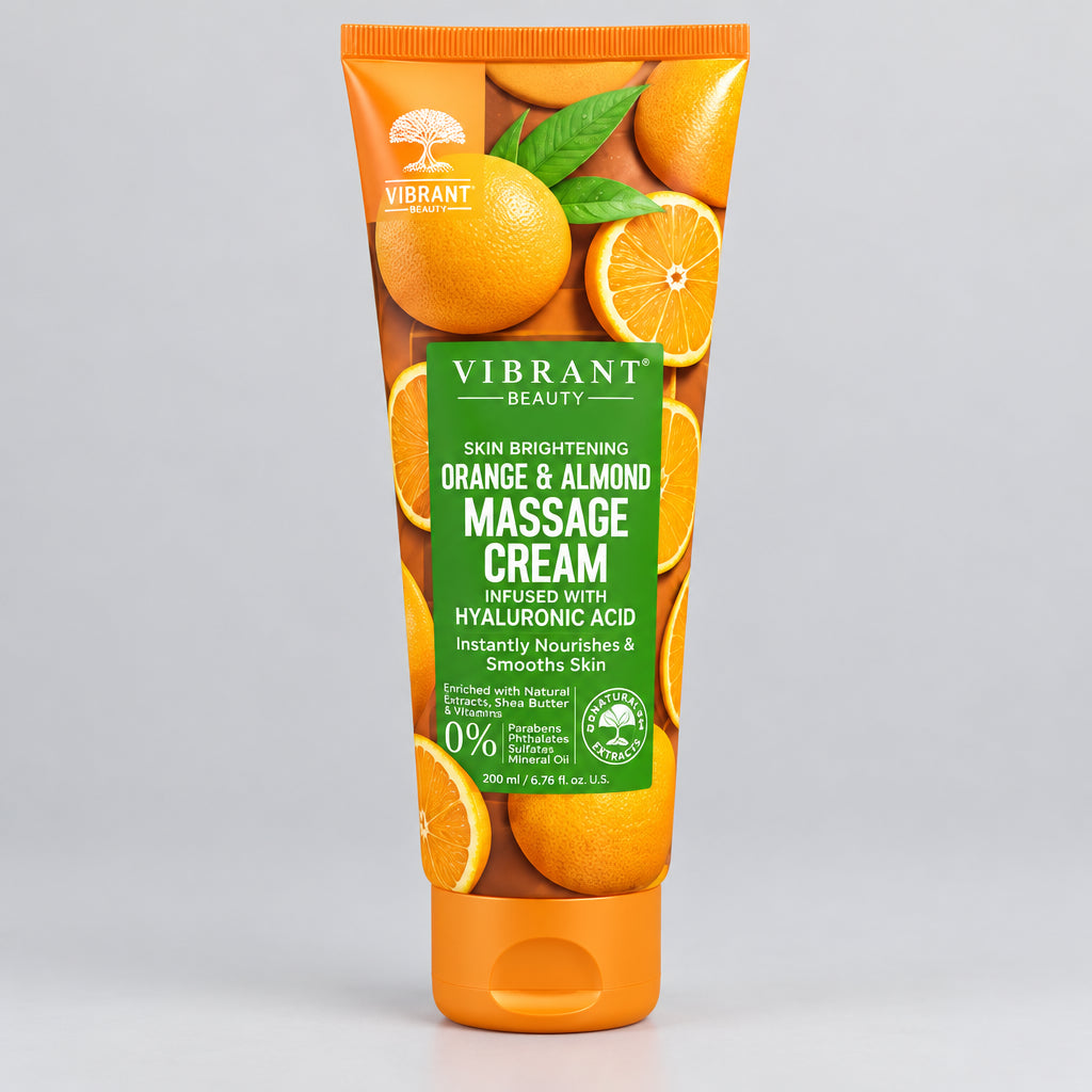 Vibrant Beauty Orange & Almond Massage Cream - 200ml