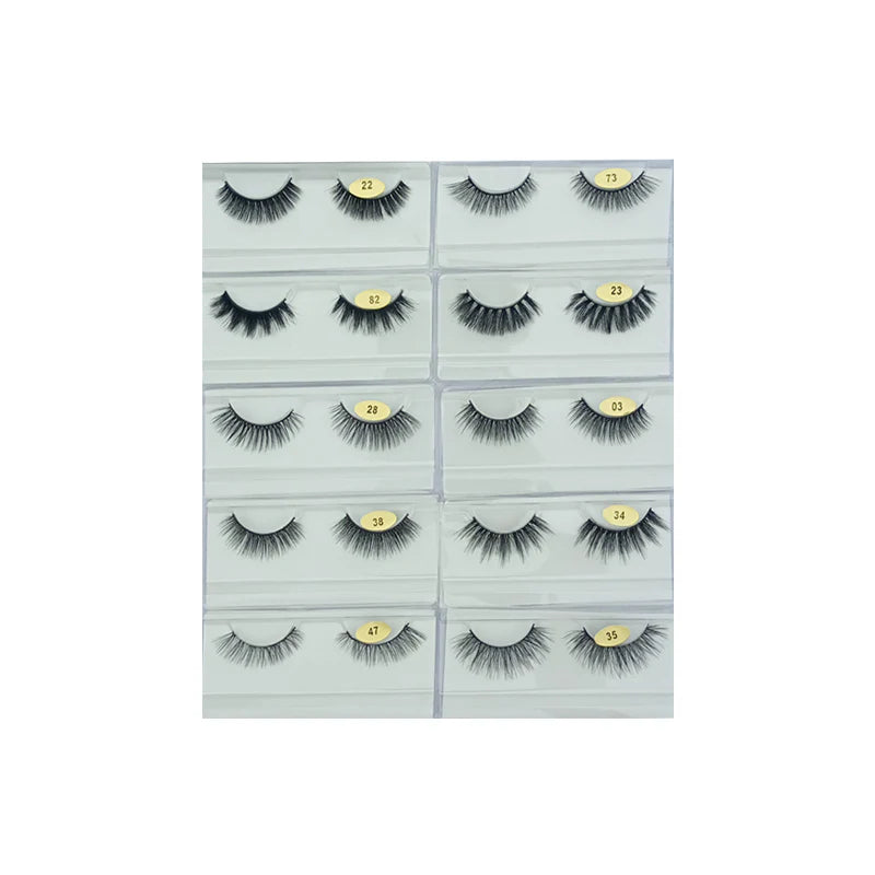 Glamorous Face 4D Mink Hair Eyelashes 10 Pieces GF 8063