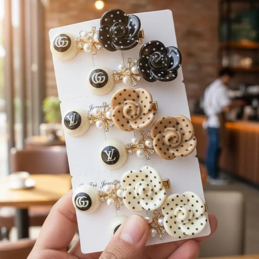 Girl hair clip 6 pcs card new gift item