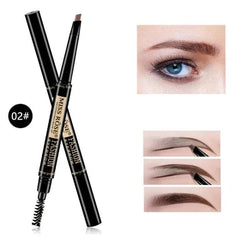 Miss Rose Double Head Long Lasting Waterproof Eye Brow Pencil & Brush - 2 - in - 1