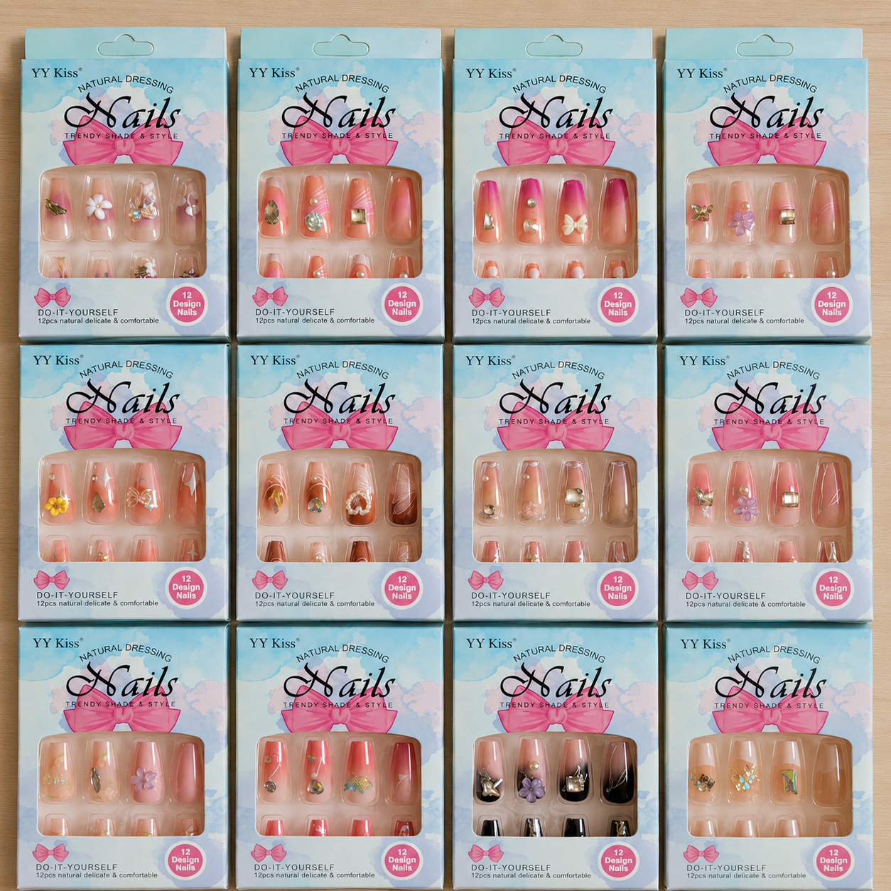 YY Kiss Luxury Press On Nails - 12Pcs