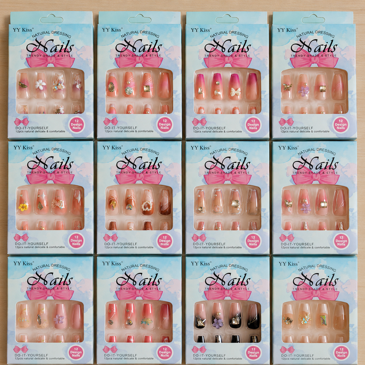 YY Kiss Luxury Press On Nails - 12Pcs