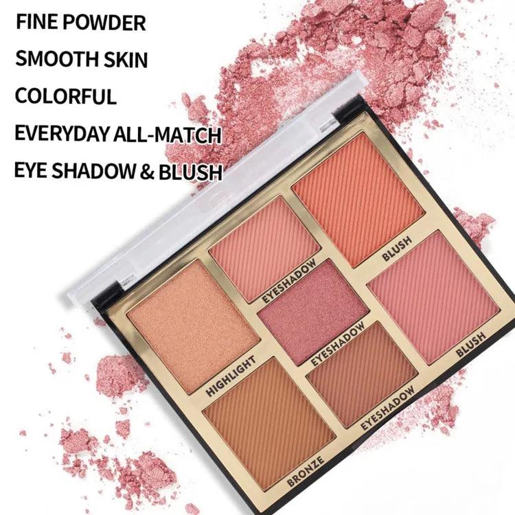 Miss Rose Blush, Highlight, Eyeshadow Palette - 7 Colors