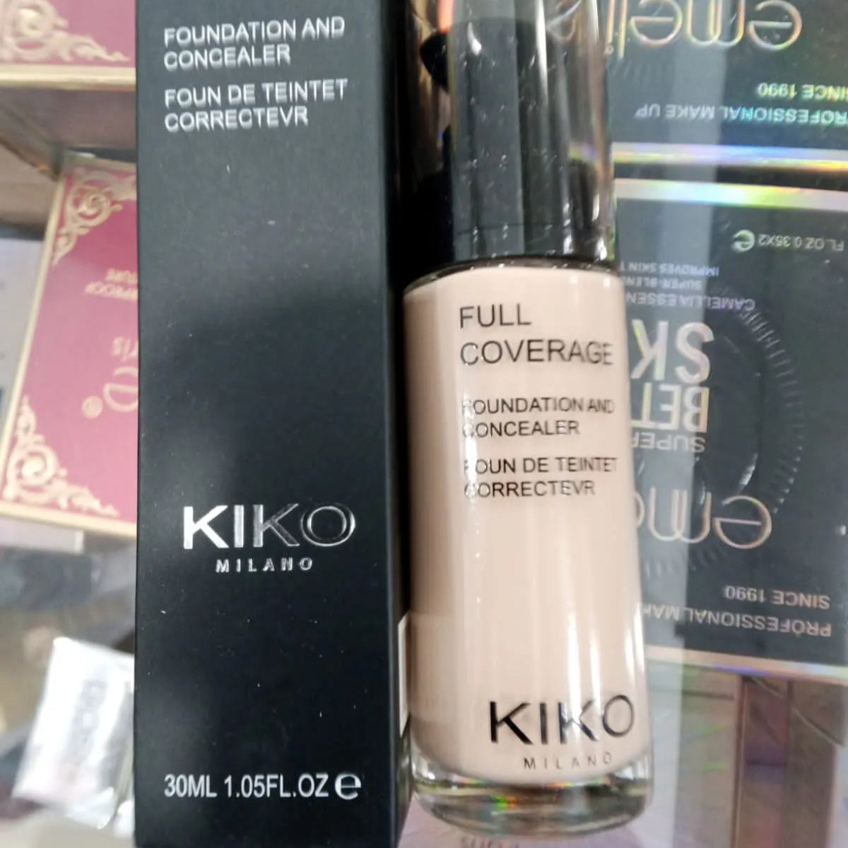 Kiko 2 in 1 foundation and concealer, superior coverage 30ml