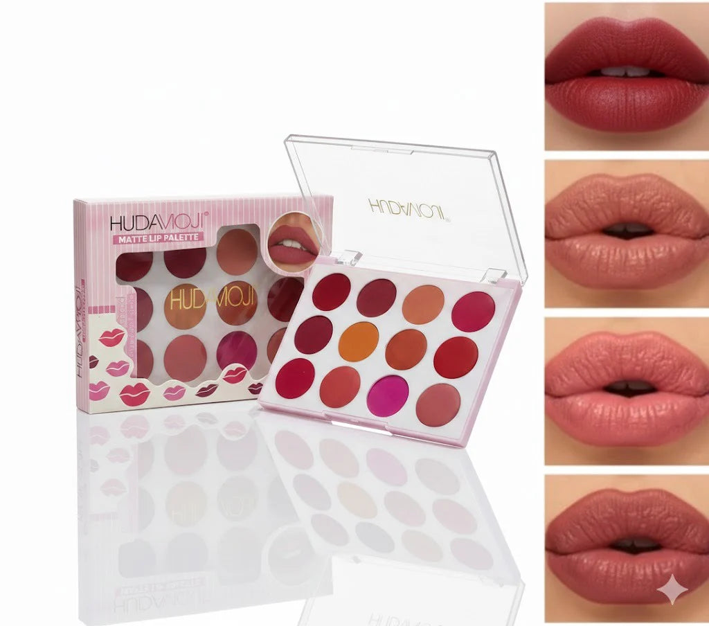 Hudamoji Matte Lip Palette - 12 Colors
