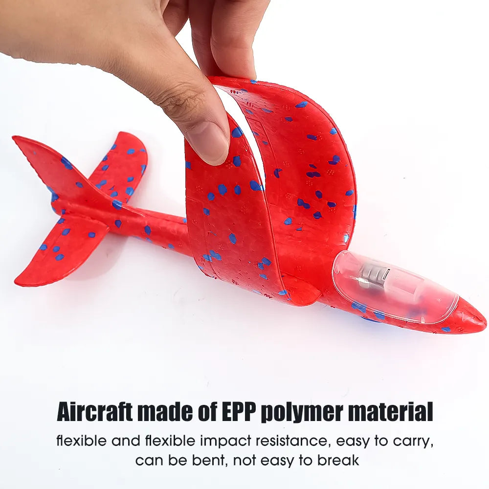 Airplane Launcher Toy - Foam Throwing Glider Plane with Catapult Gun  - Each