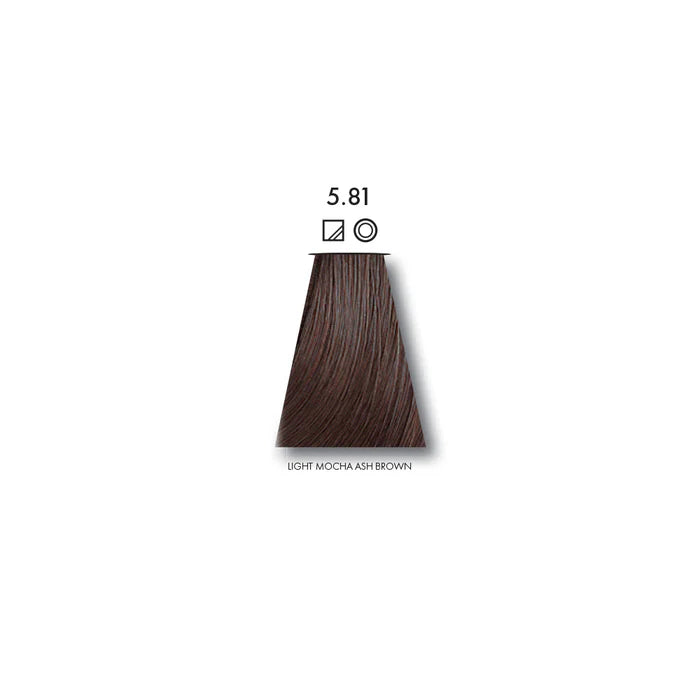 Keune Tinta Color Light Mocha Ash Brown 5.81 with Keune Developer 20 Volume - 60 ml