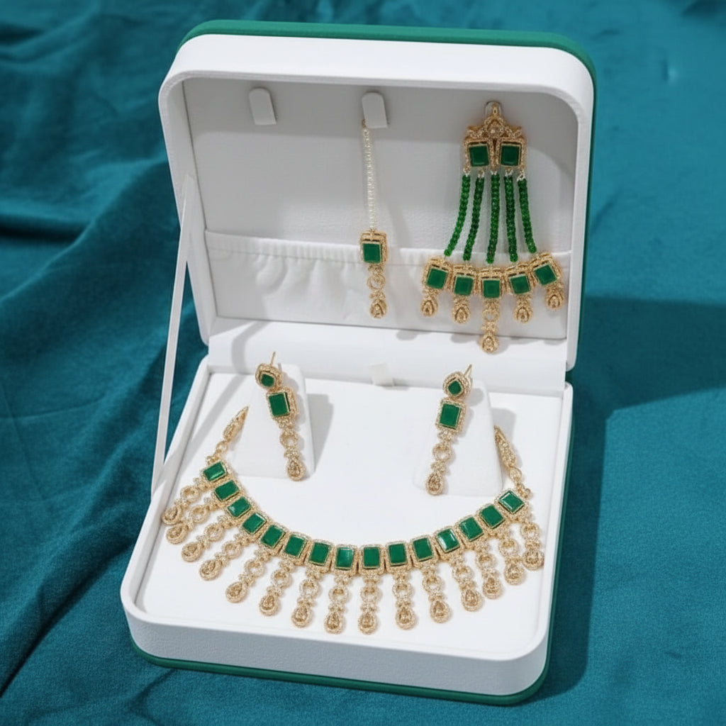 Zircon Necklace Set for Women – AD Super Design Premium Quality