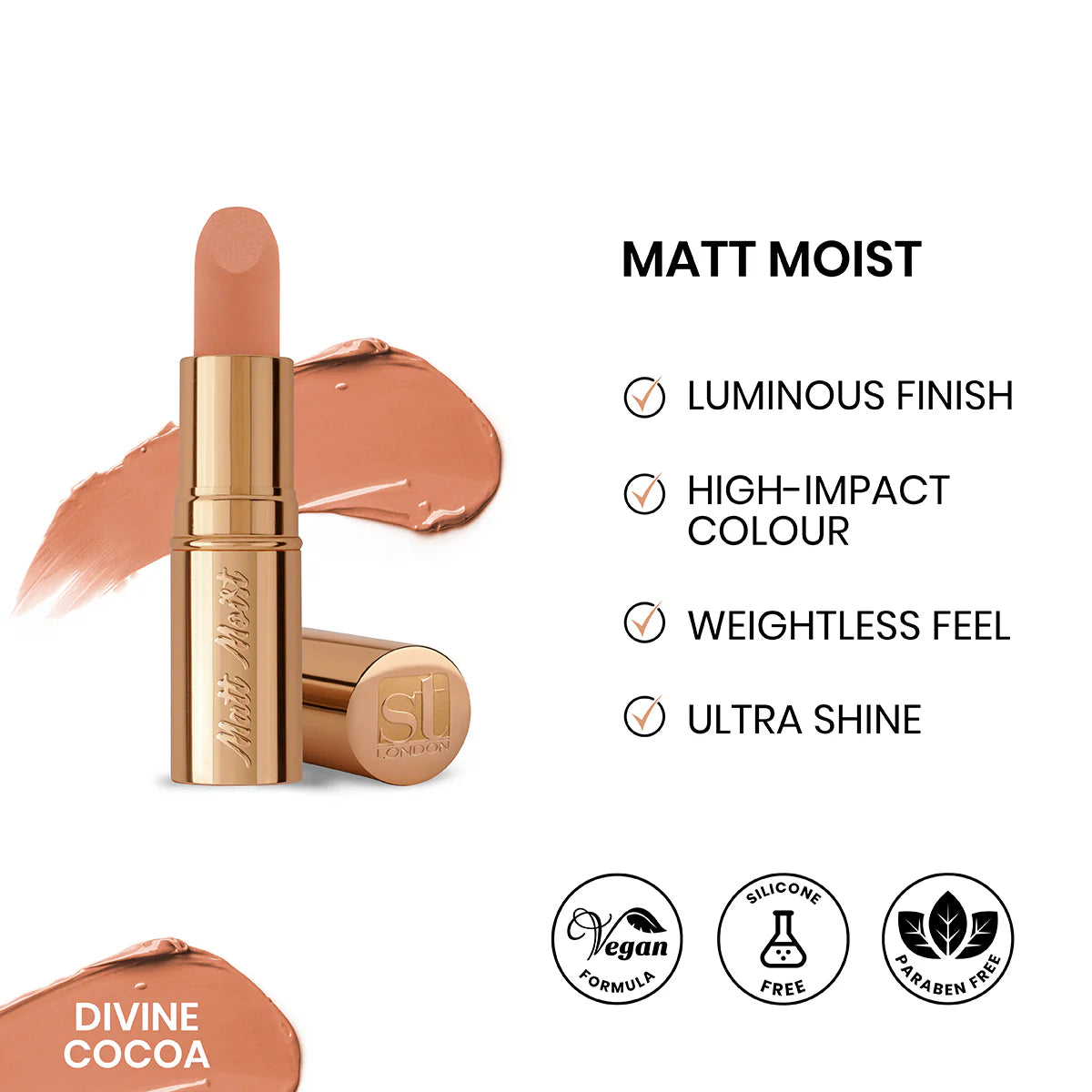 ST London - Matt Moist Long-Lasting Lipstick