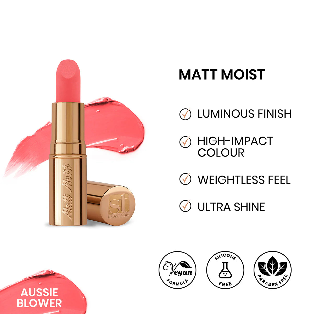 ST London - Matt Moist Long-Lasting Lipstick